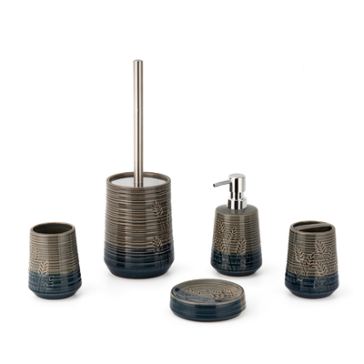 Buy Contrast Color Ceramic Soap Foam Dispenser Toothbrush Holder Bathroom Accessories Set online manufacture