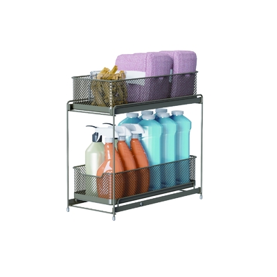 Buy Under Sink Organizer Sliding Basket Modern Bathroom Storage Basket Combination Of Style And Function online manufacture