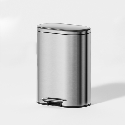 Buy rounded rectangle trash can Pedal Trash Can for Household Kitchen Waste Bin Stainless Steel Big Capacity online manufacture