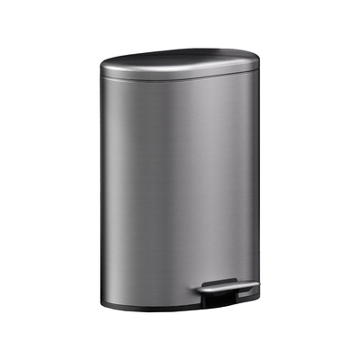 Buy Rectangular Soft Close Pedal Bin with ANTI-FINGERPRINT Function and Durable Stainless Steel Material rounded rectangle trash can online manufacture
