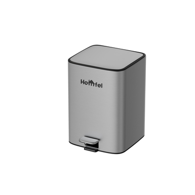 Buy Rolling Cover Type 28L Stainless Steel Soft Close Square Pedal Trash Bin Foot Pedal Design For Living Room Office online manufacture