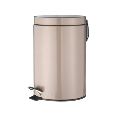 Buy 3L/5L/8L/12L/20L/30L Round Stainless Steel Pedal Bin with Rolling Cover Sustainable and Waste Management Solutio online manufacture