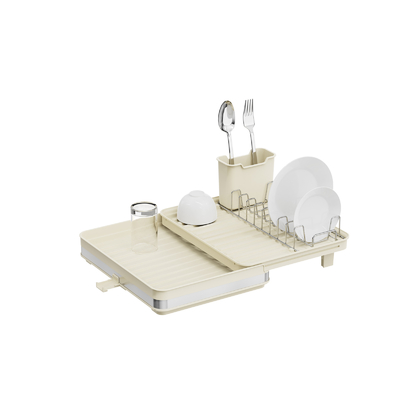 Buy Foldable Space Saving Stainless Steel Kitchen Dish Rack Expandable Dish Drainer Organizer Premium Dish Drying Rack online manufacture