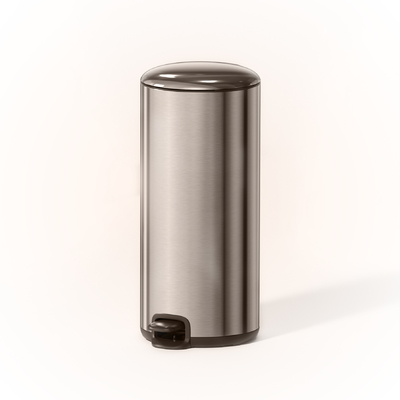 Buy 30L Stainless Steel Thin Lid Pedal Trash Bin For Household Kitchen Bathroom Soft Close Round Metal Waste Bin Dustbin online manufacture