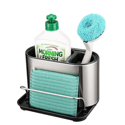 Metal Type Stainless steel kitchen organizer sink organiser drainer rack sponge holder