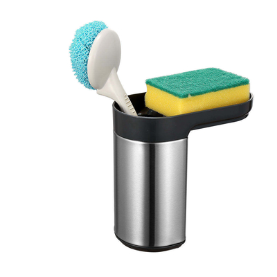 Non Folding Stainless Steel Kitchen Sink Organizer For Sponge And Brush Storage
