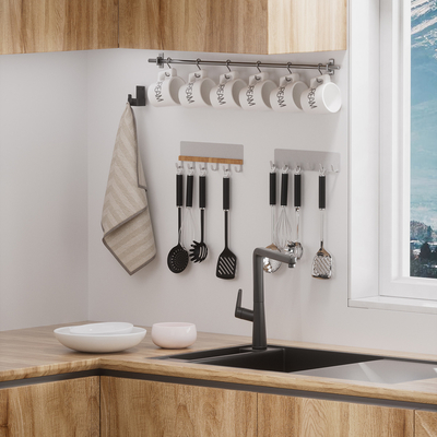 No Drilling Required Magnetic Attraction Hooks for Wall Mounting Organize Your Kitchen