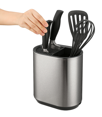 Sustainable Steel Kitchen Sink Caddy Organizer With Knife Block And Holder