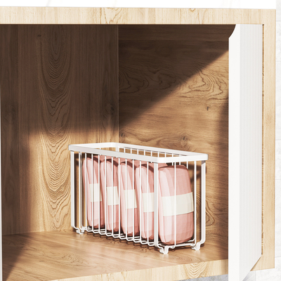 Metal Bathroom Household Organizer Cabinet Wire Basket Rack for Wardrobe