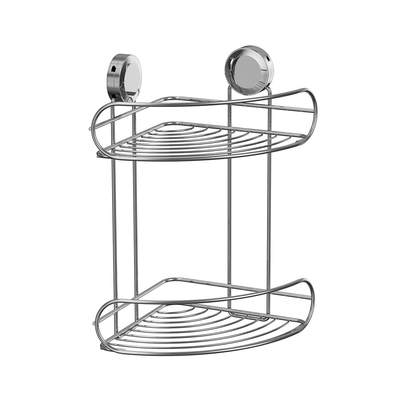 Multi Function Stainless Steel Hanging Shower Caddy With Suction Cup