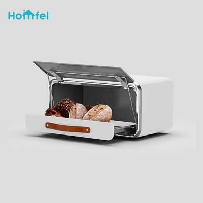 Household Bread Storage Container With Drawer , Stainless Steel Bread Box