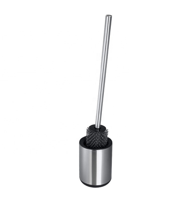 Bathroom Round TPR Toilet Bowl Cleaning Brush With Holder Free Standing