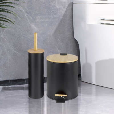 Round Stainless Steel Pedal Trash Bin With Soft Close Inner Bucket 3L 5L 12L 20L 30L