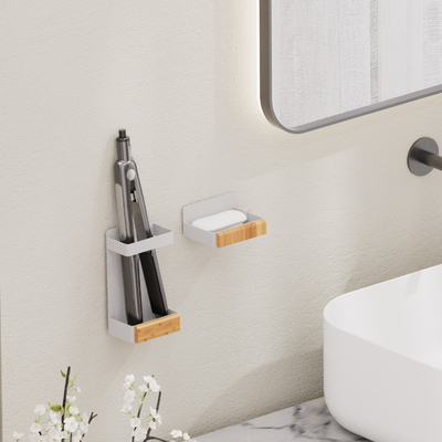 Magnetic Attraction Shower Rack Bathroom Organizer With Soap Dish No Drilling