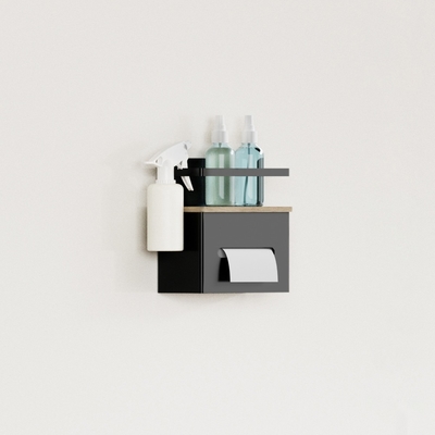 Sustainable Wall Mounted Metal Paper Holder for Household Lotion Bottle Organization