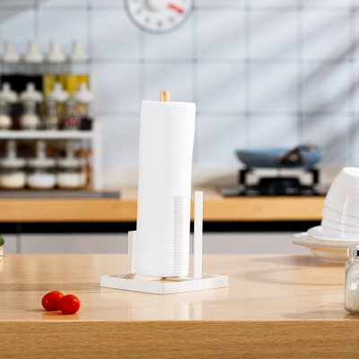 Disassembly Wire Bamboo Kitchen Paper Roll Holder Restaurant Paper Towel Holder Steel Kitchen Tissue Holder