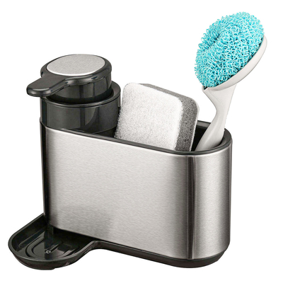 Kitchen Sink Tidy Caddy Sink Organizer With Sponge Holder Stainless Steel