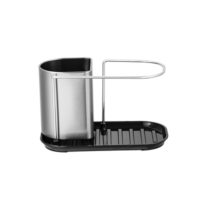 Stainless Steel Kitchen Utensil Crock Holder Standing Type 201*122*110mm For Countertop Organization