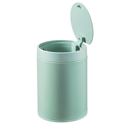 1.5L Stainless Steel Desktop Mini Trash Bin Pressing Type Support Occasion Selection for Office Waste Management