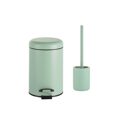 Kitchen Household Bowl Lid Trash Can With Soft Close Capacity 3L/5L/12L/20L/30L Stainless Steel Foot Pedal Structure