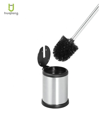Economic Stainless Steel Toilet Brush with Easy Automatic Open Holder and Anti-Bacterial PP Brush Filament