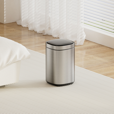 Living Room 20L Satin Stainless Steel Smart Sensor Household Automatic Trash Can with Advanced Technology