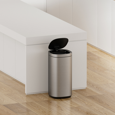 Battery Powered Household 40L Motion Sensor Trash Bin with Stainless Steel Material and Automatic Function