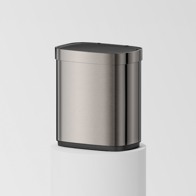 Stainless Steel Smart Sensor Trash Can Soft Close Function Stylish Rectangle Design for Kitchen