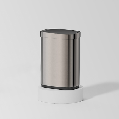 Large Capacity Smart Sensor Bin for Kitchen Stainless Steel Rectangle Motion Sensor Trash Can