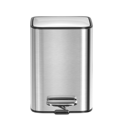 3L 5L Stainless Steel Soft Close Rectangle Trash Can for Sustainable Kitchen Bathroom Office Bathroom Defender Series