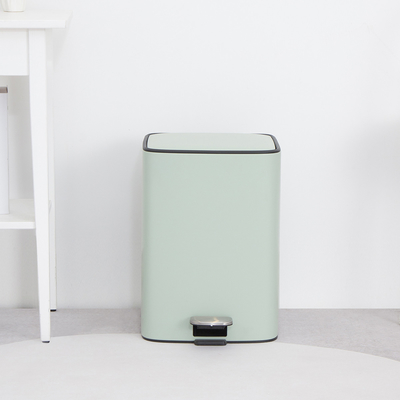 Soft Close 18L Stainless Steel Square Pedal Trash Bin for Office or Living Room Sustainable Design Logo Printing Allowed