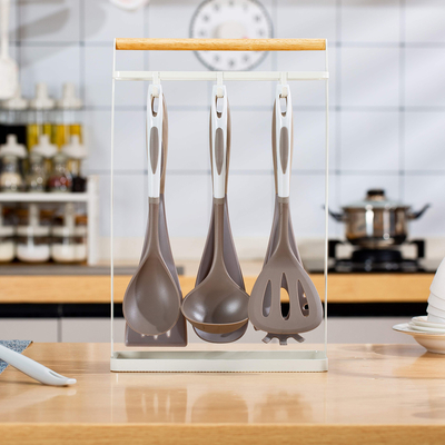 Kitchen Organiser Standing Metal Hanging Storage Organizer Multifunction Kitchen Organizer Rack Utensils Organizer
