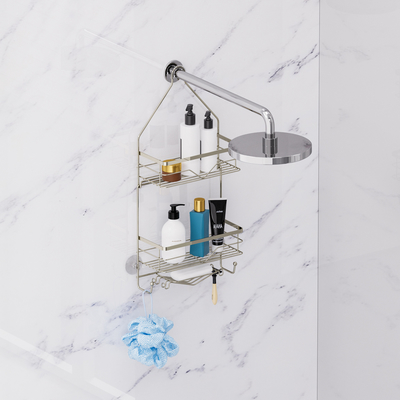 Bathroom Organizer Shower Caddy Hanging Shower Shelf for Inside Shower No Drilling Racks Over Showerhead BathROOM Rack