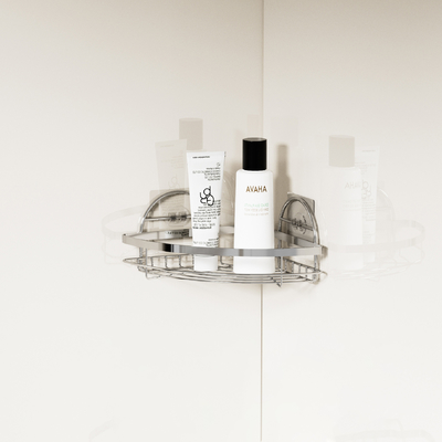 Easy Install Wall-Mounted Shower Caddy Stainless Steel Corner Shower Rack For Bathroom