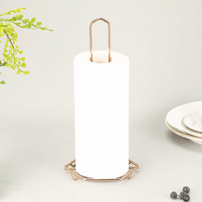 Decorative Paper Holder Stand Rack For Home Office Library Creative Copper Powder Coated Kitchen Towel Holder