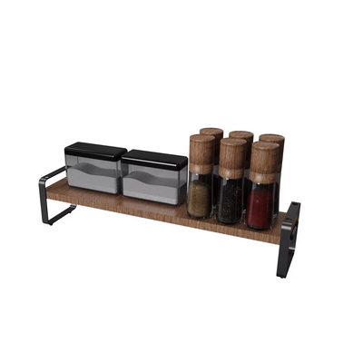 MDF Standing Type Wood Element Modern Design Household Multifunctional Stylish Metal Kitchen Organizer