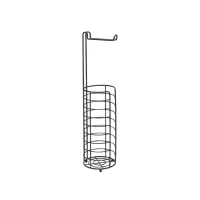 Bathroom Storage Iron Wire Rack Toilet Roll Holder Powder Coating Chrome