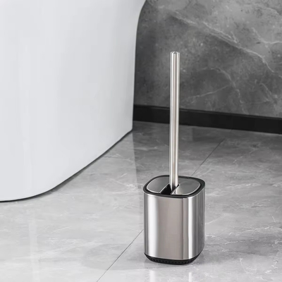 Sustainable Stainless Steel Flip Lid Household Cleaning Brush And Holder For Durable Toilet Brush