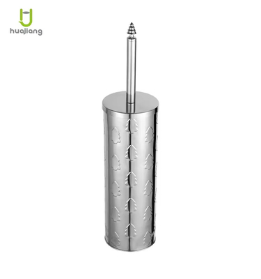 Modern Stainless Steel Toilet Brush And Holder Dia.9.5*38cm Mirror Finish Bathroom Toilet Bowl Brush Holder For Christmas