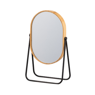 Portable Simple Countertop Makeup Mirror With Jewelry Tray