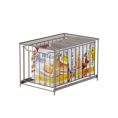 Rectangular Kitchen Storage Basket Under Sink Organizer Sliding Storage Basket