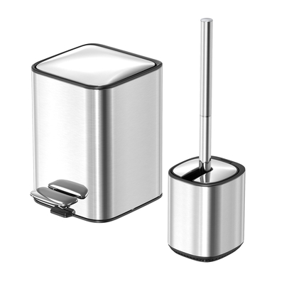 3L 5L Stainless Steel Bathroom Pedal Trash Can Household Waste Bin Soft Close