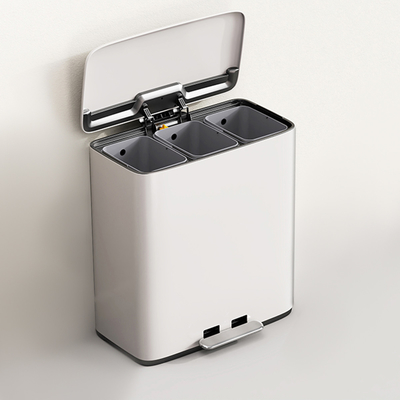 28Lx2 dual compartment trash can Soft Close Recycle Trash Bin Foot Step Trash Can For Living Room Office