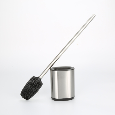 Powder Coating TPR Toilet Cleaning Brush With Holder Freestanding Custom Logo
