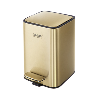 OEM Accepted 18L Rolling Cover Type Stainless Steel Trash Bin For Household Garbage Container